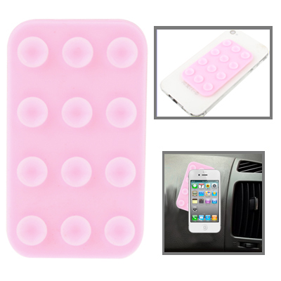 Anti-Slip Mat Super Sticky Pad for Phone / MP4 / MP3 (Pink) - Click Image to Close